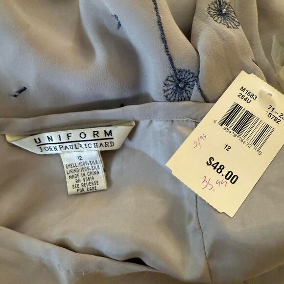 John Paul Richard Grey Dandelion Print Midi Kkirt - Picture 8 of 8